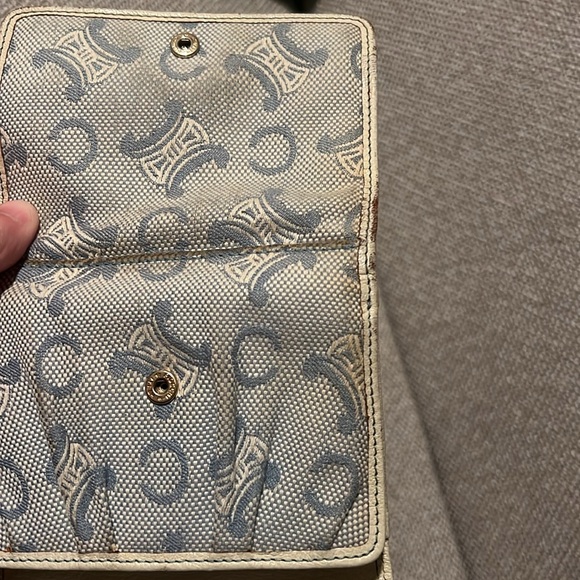 Celine Authentic blue and white compact wallet - Picture 8 of 17